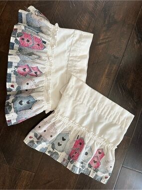 Adorable Vintage Birdhouse Valance Curtains